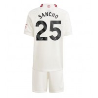 Manchester United Jadon Sancho #25 Fotballklær Tredjedraktsett Barn 2023-24 Kortermet (+ korte bukser)